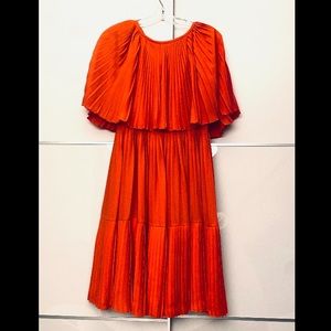 Gorgeous red Kate Spade pleated dress , size 4.